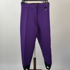 Kaelin Schoeller Ski fans Purple Vintage Ski Snow Stirrup Pants 8